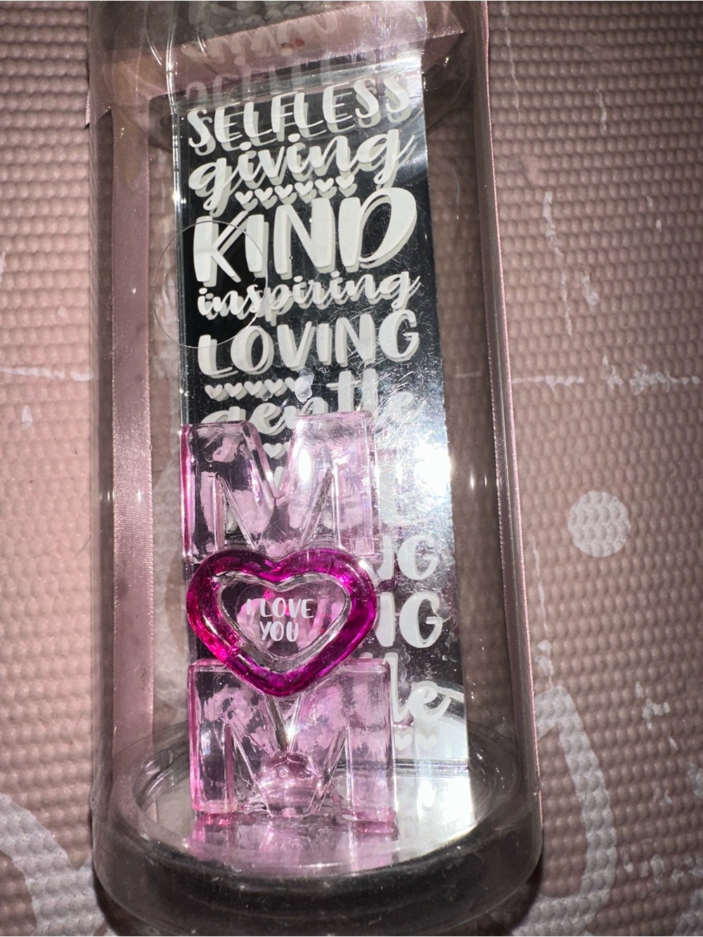 Pink 'I Love You' Mom Trinket - New - Picture 1 of 3